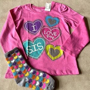 ❤️❤️ Children’s Place Long Sleeve Graphic Shirt “I ❤️ My Sister” (NWT) ❤️❤️